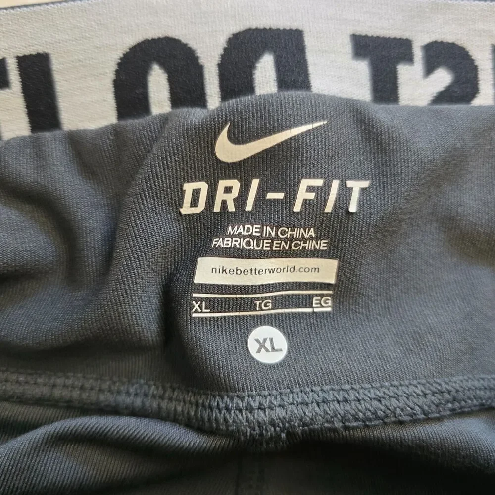 Nike Jogger Pants Women's XL Dark Gray Pull On Straight Leg Just Do It Stretch